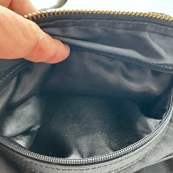 DKNY Bag Leather Quilted Black with Gold Hardware and Gold Chain Shoulder Straps - Picture 16 of 16